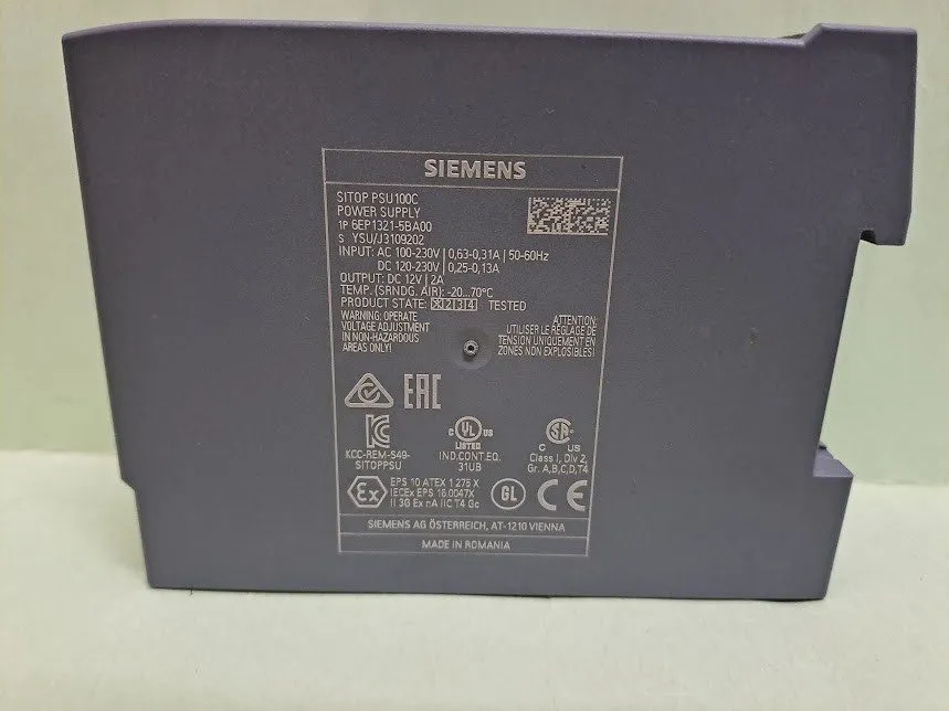 Блок питания 6EP1321-5BA00 SITOP PSU100C 12 V/2 A stabilized power supply input: