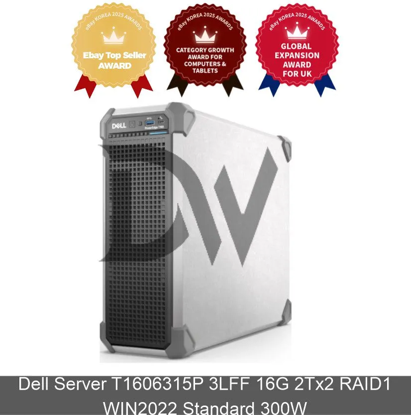 Сервер Dell Server T1606315P 3LFF 32G 4T WIN2025 Standard 300W Server Computer