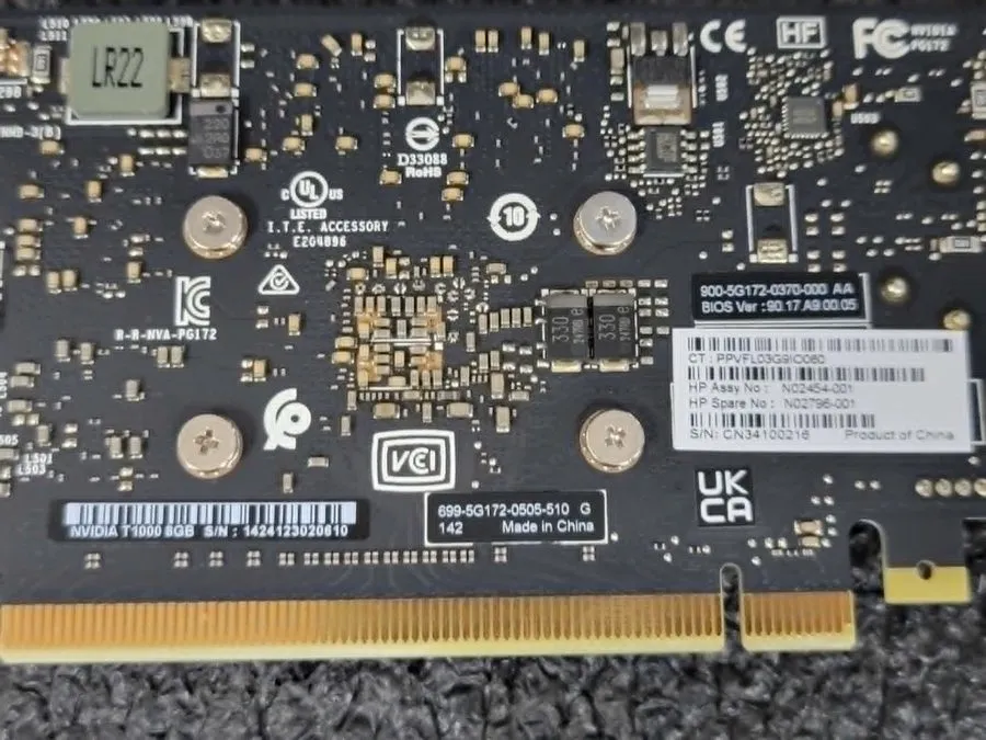 GPU-ускоритель NVIDIA Quadro T1000 Graphics Card 8 GB GDDR6 PCIe 3.0 x16 Mini DP