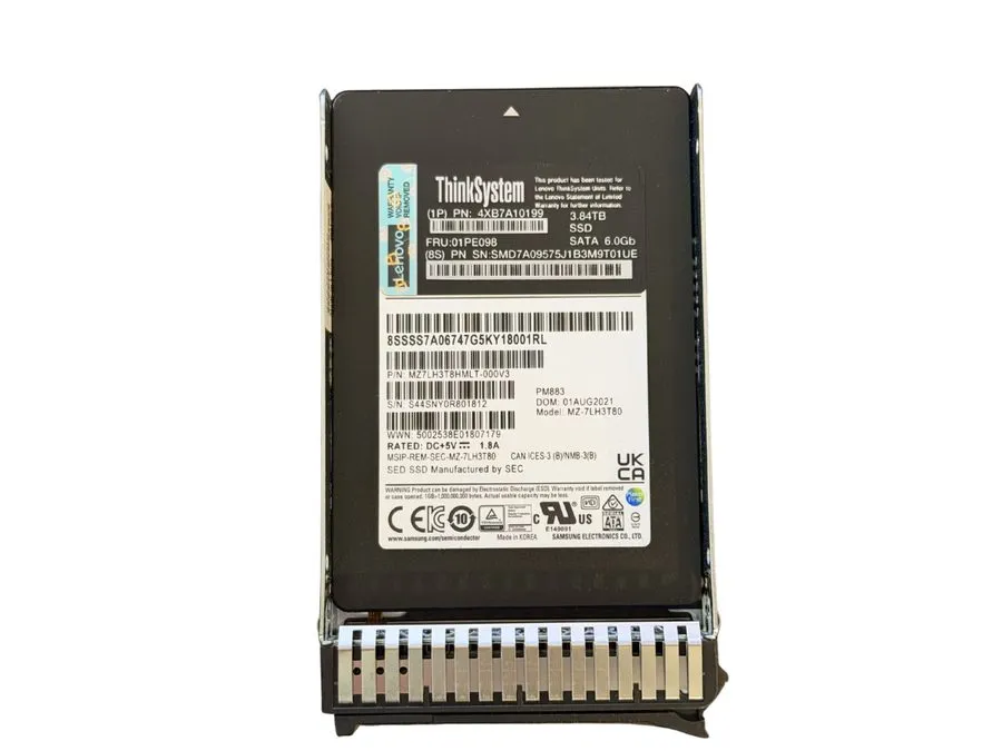 Lenovo ThinkSystem PM883 3.84TB SATA SSD 2.5" SED 4XB7A10199 SSD