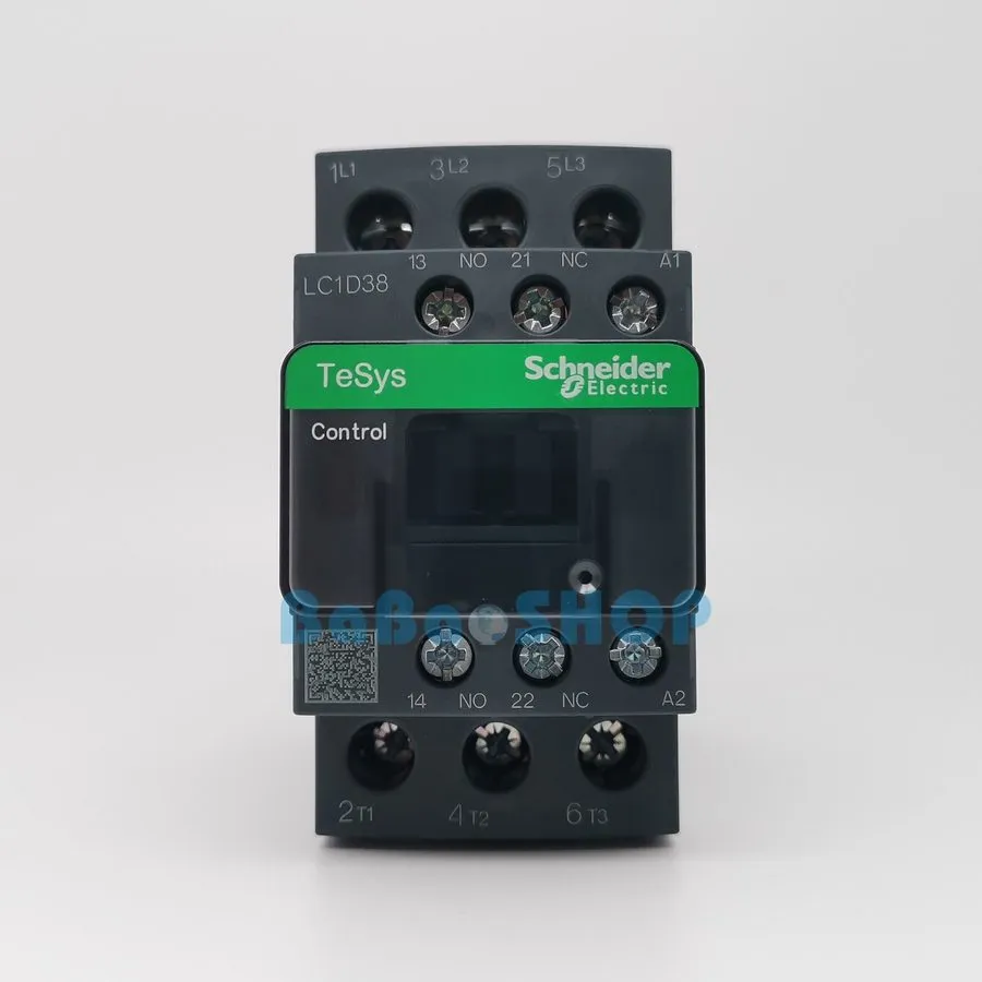 Контактор LC1D38F7 IEC contactor, TeSys Deca, nonreversing, 38A, 20HP at 480VAC — фото лота 1