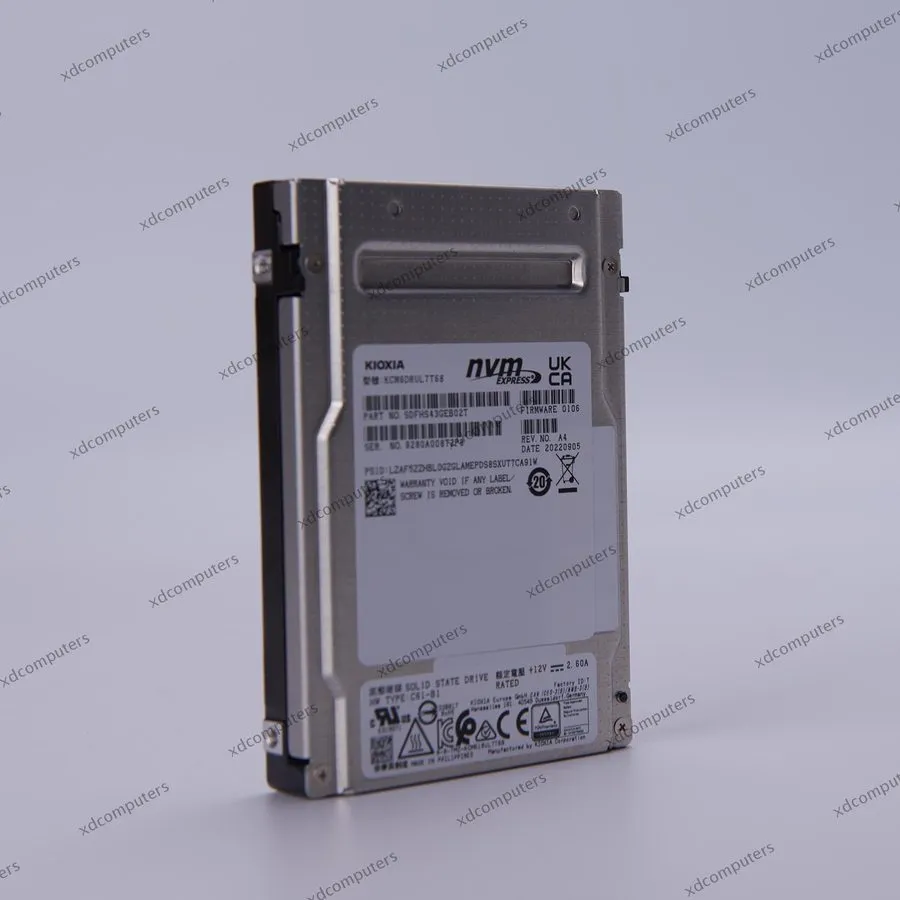 SSD-накопитель KIOXIA CM6 Series 7.68TB SSD 2.5" U.3 PCIe NVMe SDFHS43GEB02T KCM