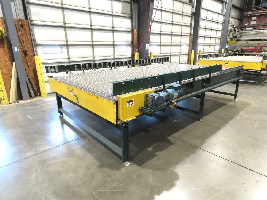 Конвейер UMD 8' 8"x 15' MatTop Plastic Roller Belt Conveyor 98"BF 3PH Belt Drive