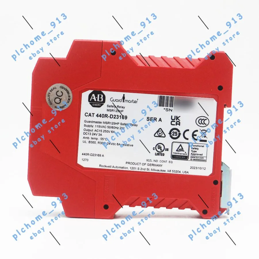 Реле безопасности ALLEN-BRADLEY 440R-D23169 MSR125HP SAFETY RELAY 115VAC 2NO
