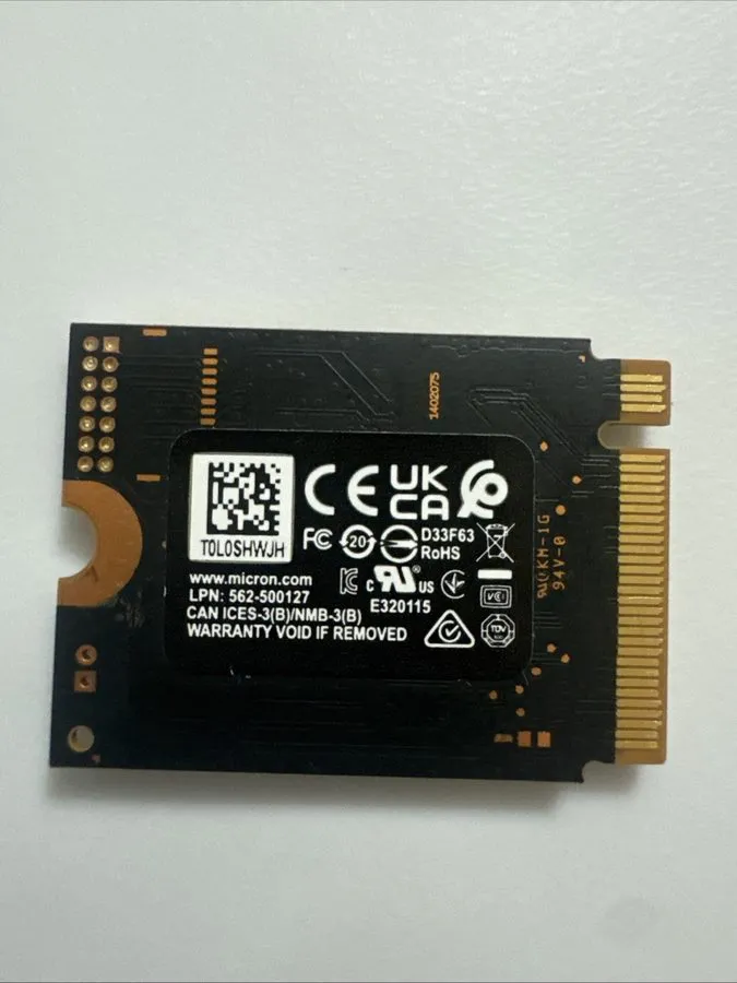 SSD-накопитель Micron 2400 512GB M.2 NVMe PCIe Internal SSD MTFDKBK512QFM Black