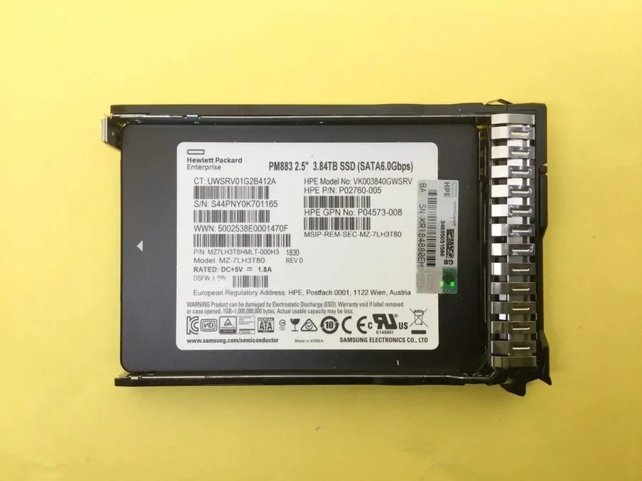 Сервер HPE/Samsung 2.5" 3.84TB SATA 6G G10 Server SSD Replace P00896-B21 P02562-