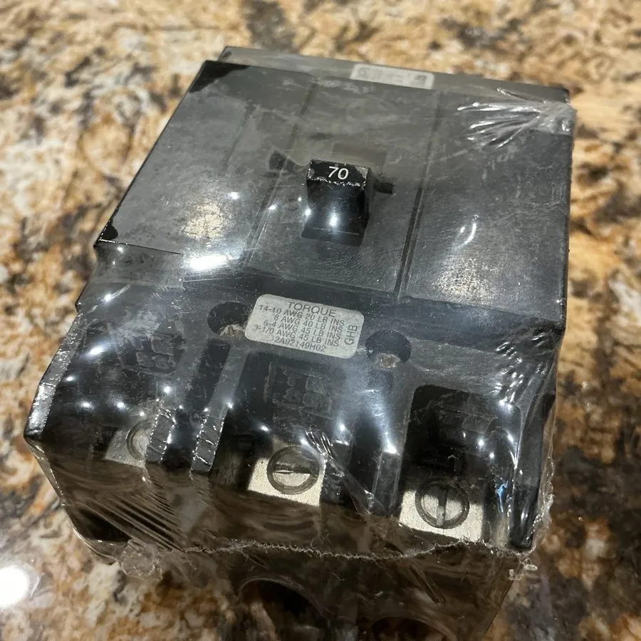 Автоматический выключатель Westinghouse GHB3070 3 Pole 70 Amp 480V AC Circuit Br