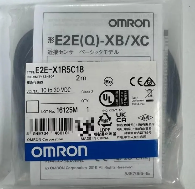 Датчик приближения Omron E2E-X1R5C18 2M 10-30VDC Proximity Switch Sensor