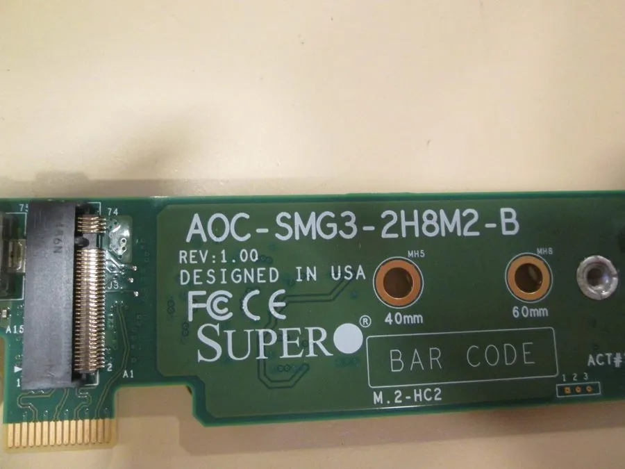 Кабель Supermicro AOC-SMG3-2H8M2-B (REV 1.0) M.2 SATA/NVMe Hybrid Carrier Card