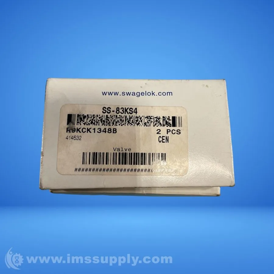 Клапан Swagelok SS-83KS4 Manual Stainless Ball Valve 1/2in NPT 6000 WOG