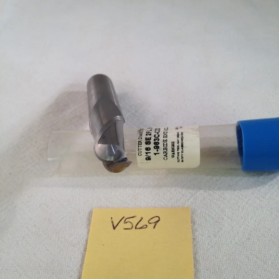 Режущий инструмент DYNAMITE 9/16" DIAMETER CARBIDE END MILL 1-963C-023. 2 FL. 1- — фото лота 1