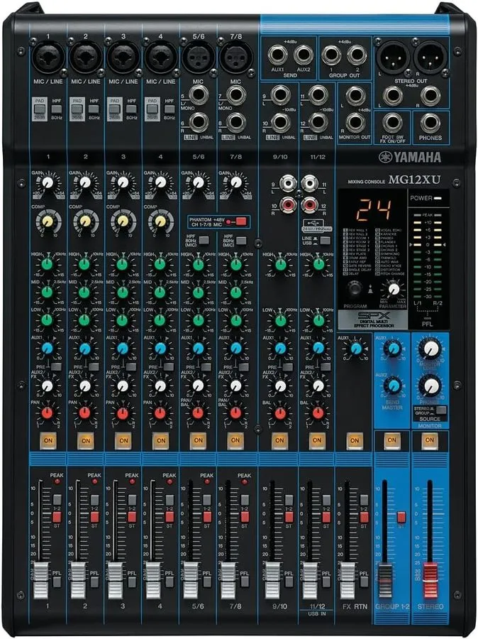 Микшерный пульт Yamaha MG12XUK 12-Channel Analog Mixer Mixing Console
