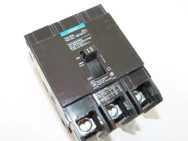 Автоматический выключатель SIEMENS BQD315 Circuit Breaker: 3 POLE; 480V/15A; BOL