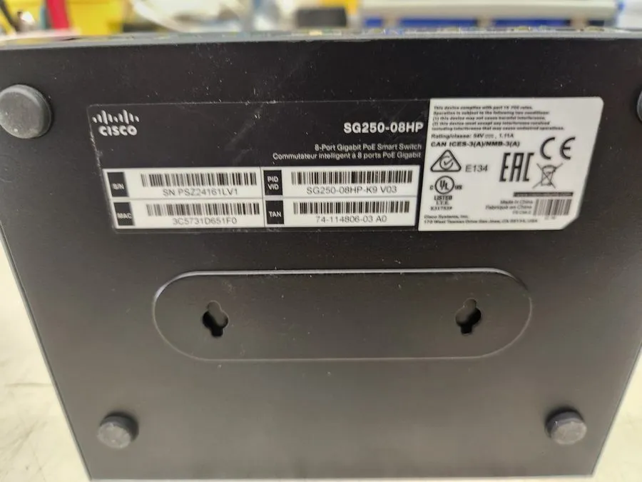 Коммутатор Cisco SG250-08HP Smart Switch 8-Port Gigabit Ethernet Ports with Poe
