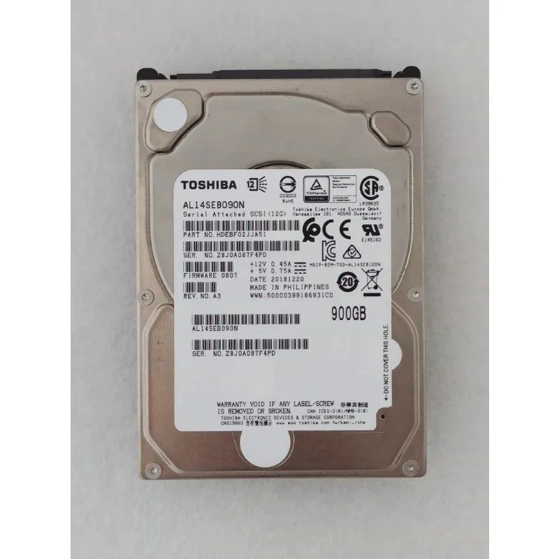 Жёсткий диск Toshiba AL14SEB090N 900GB 2.5" 12Gb/s 10K RPM SAS Hard Drive HDD