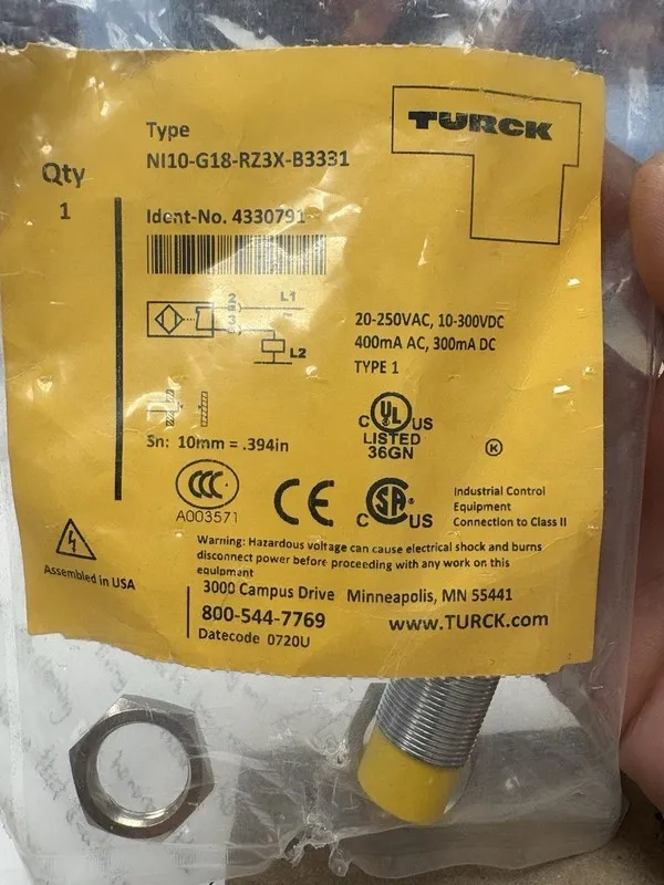 Датчик приближения Turck NI10-G18-RZ3X-B1331 Proximity Sensor 20-250v-ac
