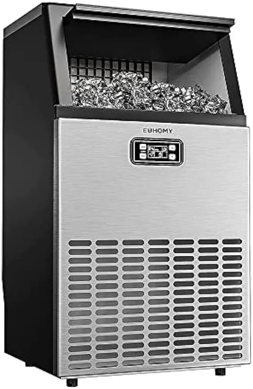 Льдогенератор Commercial Ice Maker Machine,100lbs/24H Stainless Steel Ice Machin