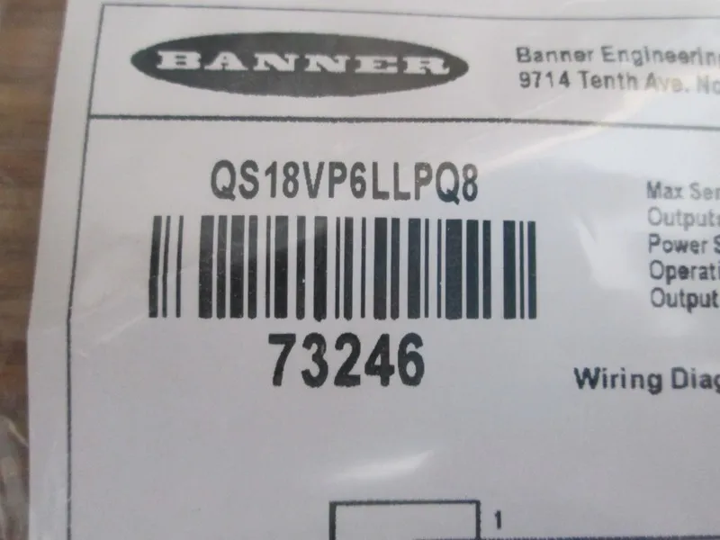 Фотоэлектрический датчик Banner QS18VP6LLPQ8 Photoelectric Sensor 10-30VDC M12 I
