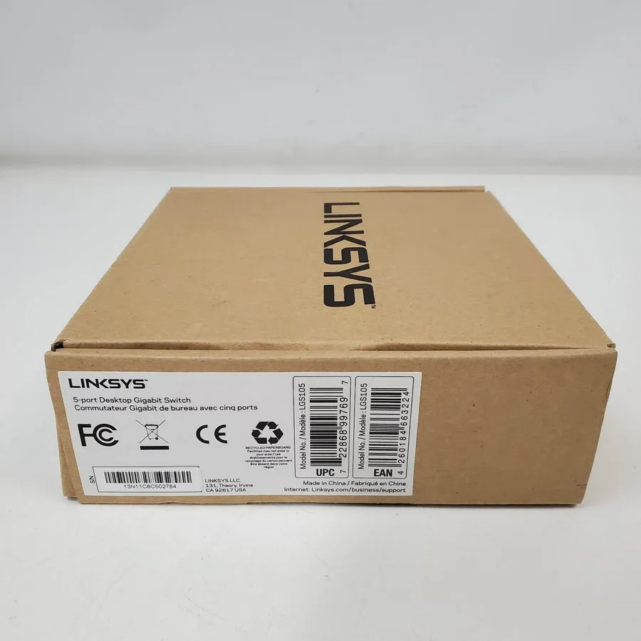 Коммутатор Linksys LGS105 5-Port Gigabit Desktop Ethernet Network Switch