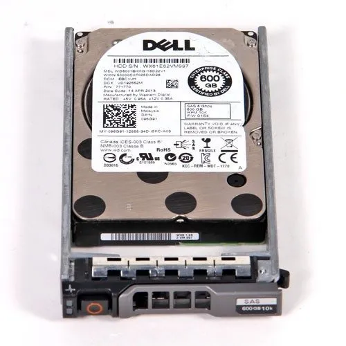 Жёсткий диск Dell 600GB 10K SAS 6Gb/s 2.5" SFF Enterprise HDD 96G91 096G91 WD600 — фото лота 2