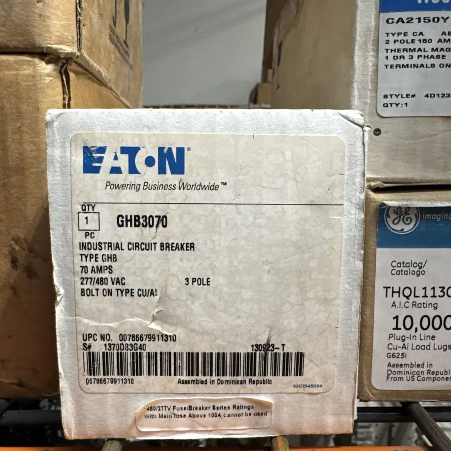 Автоматический выключатель Westinghouse GHB3070 3 Pole 70 Amp 480V AC Circuit Br
