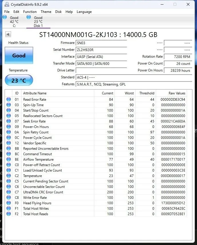 Жёсткий диск Seagate Exos X16 14TB ST14000NM001G SATA 3.5" 7200RPM Enterprise Ha