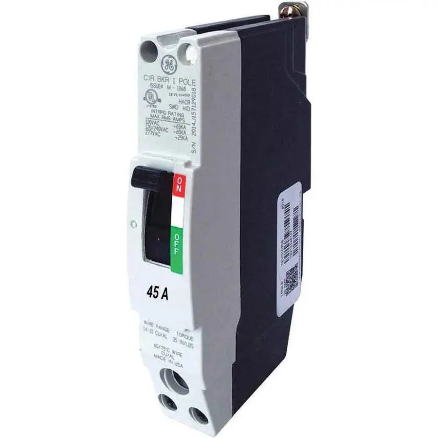 Автоматический выключатель TEYL1045B General Electric 45A 1 Pole 277/480V AC Mol — фото лота 1