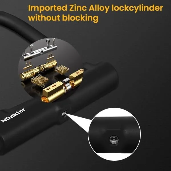Такелажная скоба Bike Locks,17mm Shackle Heavy Duty Anti Theft Bike 6.3in x 8.66 — фото лота 4