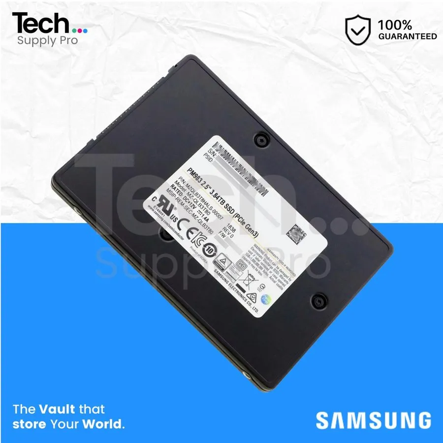 SSD-накопитель Samsung PM983 MZ-QLB3T80 3.84TB NVMe MLC Mixed Use PCIe 3.0 x4 U.