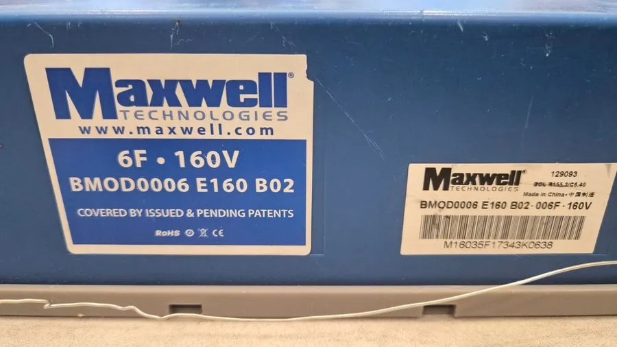 Конденсаторная установка Maxwell Technologies Capacitor Bank 6 Farad 160V DC BMO — фото лота 3
