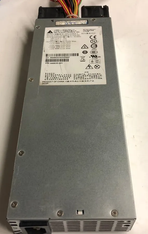Блок питания 457626-001 I HP Proliant Server Power Supply 650W DL160 G5 446635-0