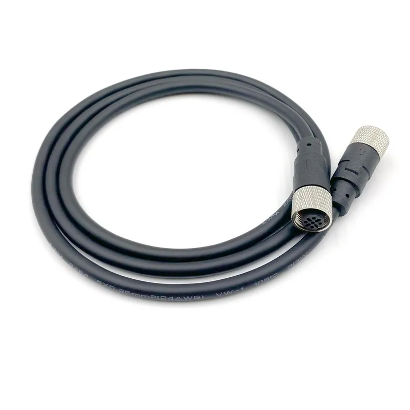 Датчик 3.28ft M12 12 Pins Male to Female Connector Cable, A Code Straight Profib