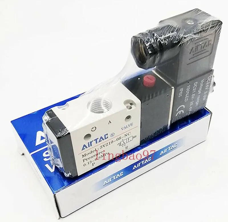 Электромагнитный клапан Solenoid Valve 3/2 way 1/4"PT Normally Closed Pneumatic 
