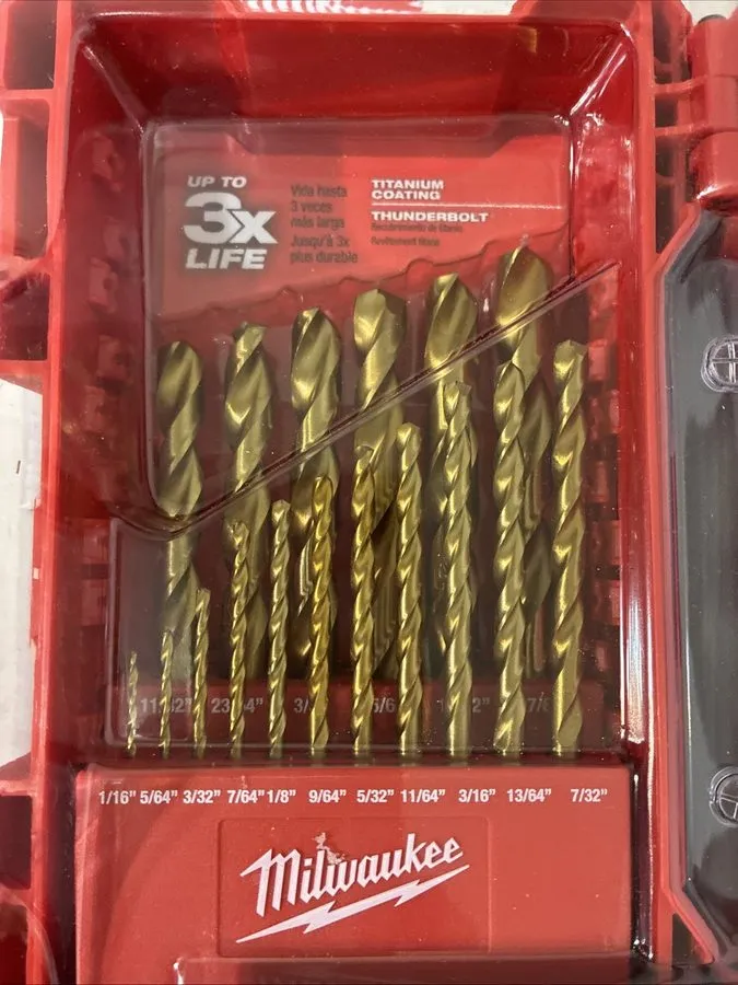 Режущий инструмент Milwaukee 48-89-0012 29-Piece Thunderbolt Titanium Drill Bit 