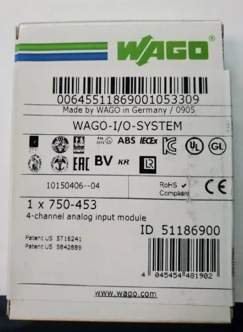 Модуль ввода-вывода WAGO 750-453 Analog Input Module 24V DC