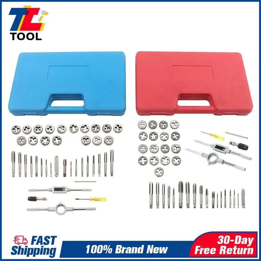 Режущий инструмент Tap and Die Set SAE & Metric M3-M12 Coarse Fine Threading Too