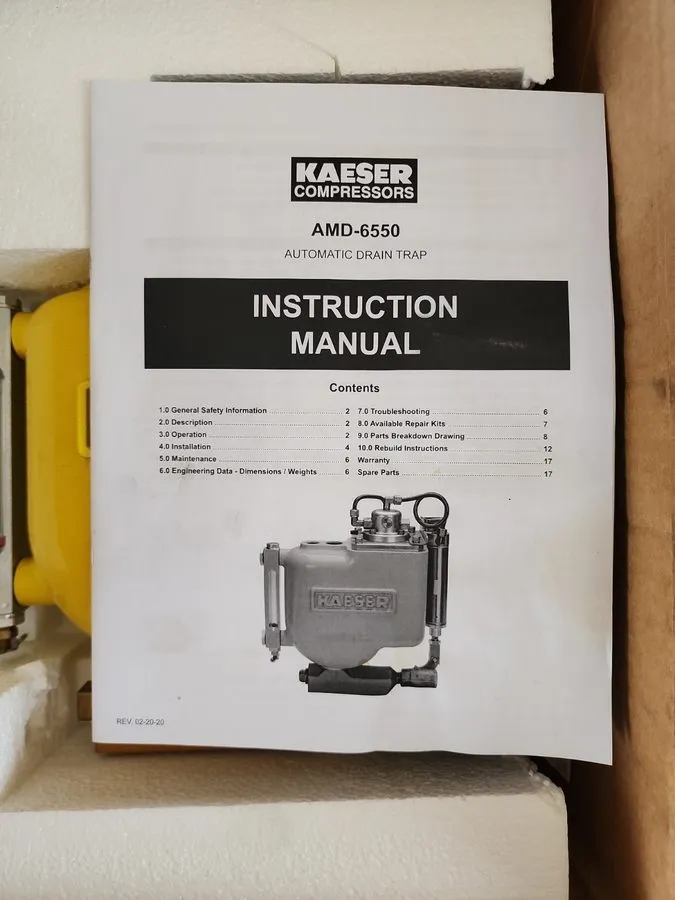 Пневмооборудование Kaeser Automatic Magnetic Drain AMD6550 125 gal/Hr 60-225 PSI