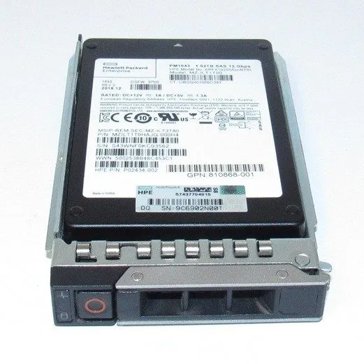 SSD-накопитель Samsung PM1643 1.92TB 2.5" Enterprise SAS SSD