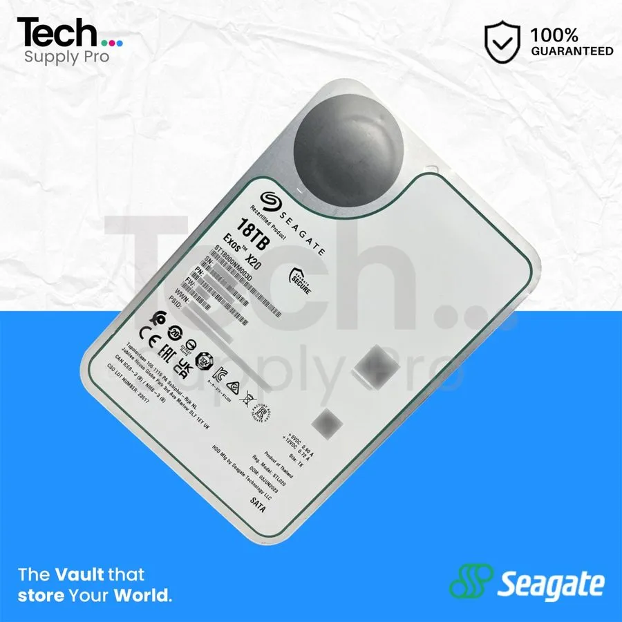 Жёсткий диск Seagate Exos X20 ST18000NM003D 18TB SATA 6Gb/s 7200 3.5" Enterprise