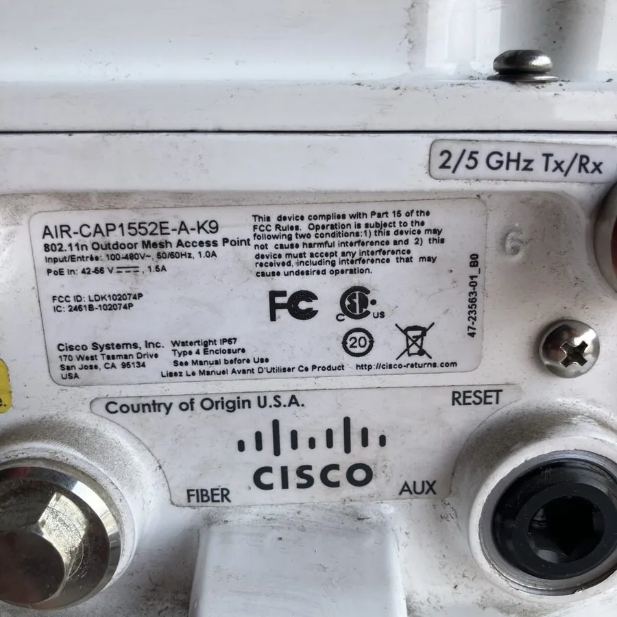 Точка доступа Wi-Fi CISCO AIR-CAP1552E-A-K9 802.11N Outdoor Mesh Access Point Ex — фото лота 2