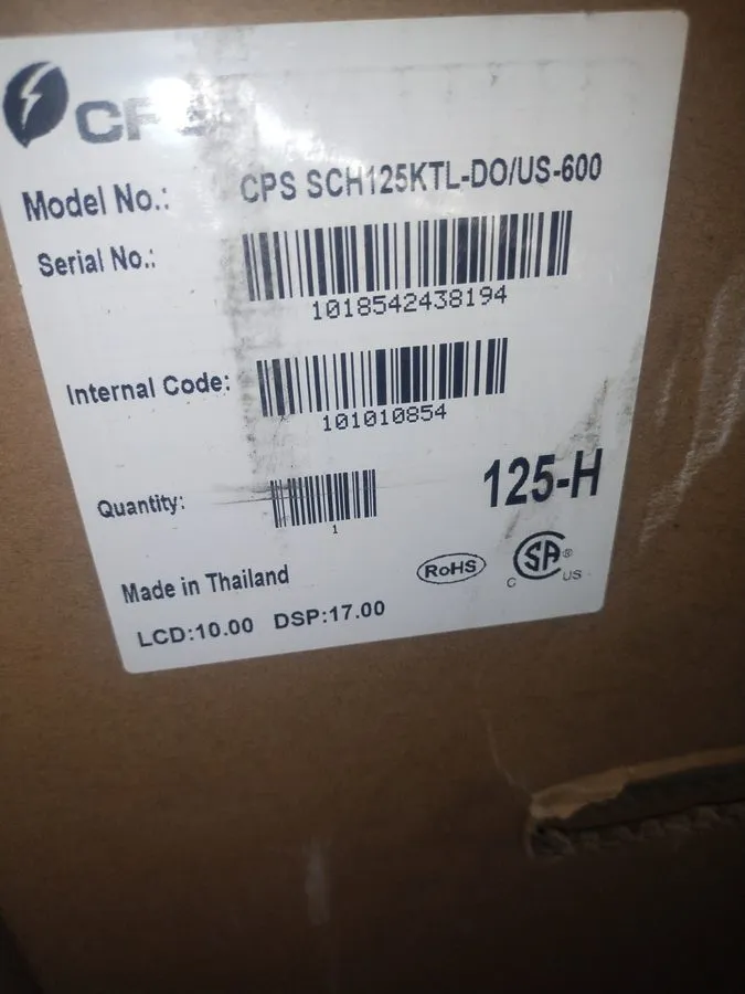 Инвертор CPS SCH125KTL-DO/US-600 Grid-tied PV Solar String Inverter Chint