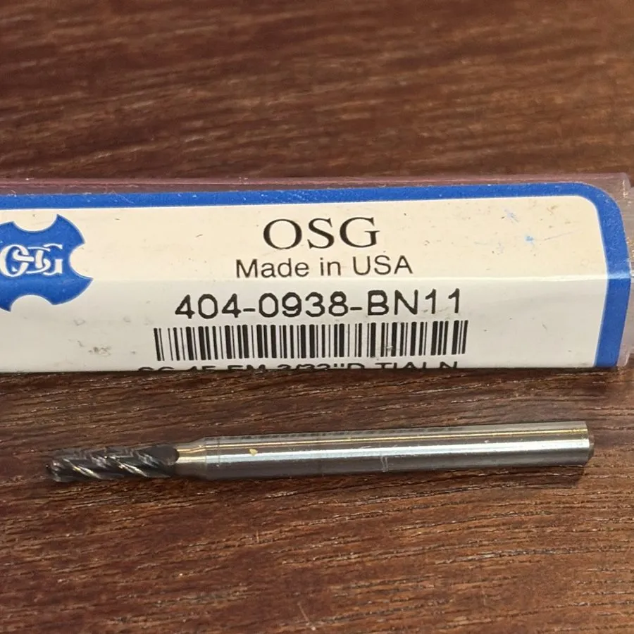 Режущий инструмент OSG 404-0938-BN11 Ball End Mill,Single End,3/32",Carbide 2TXR