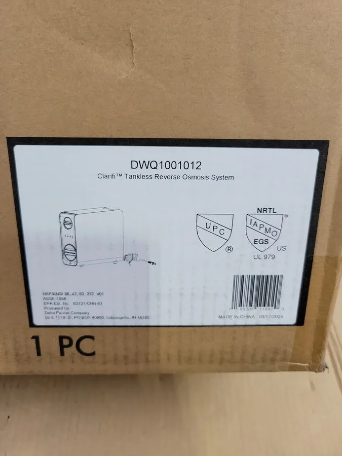 Насос Delta Clarifi Tankless Reverse Osmosis Water Filtration System DWQ1001012