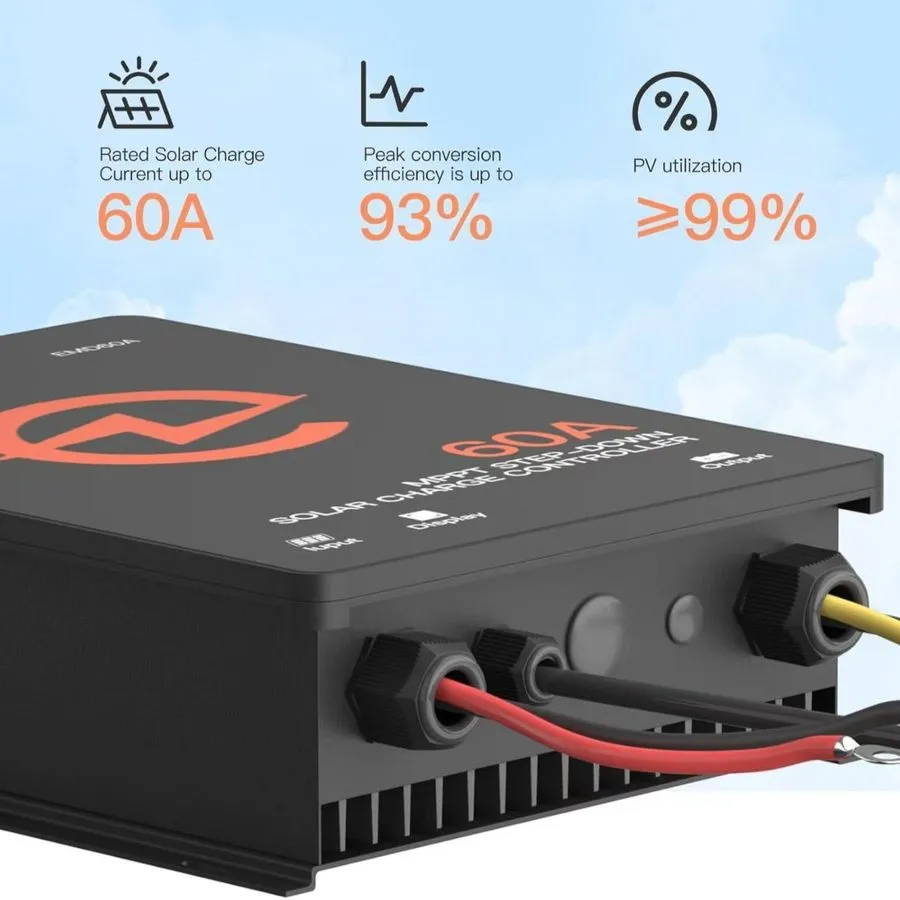 Аккумулятор ELEJOY EMD60A 2700W 60A MPPT Solar Charge Controller 12V 24V 48V LCD — фото лота 2