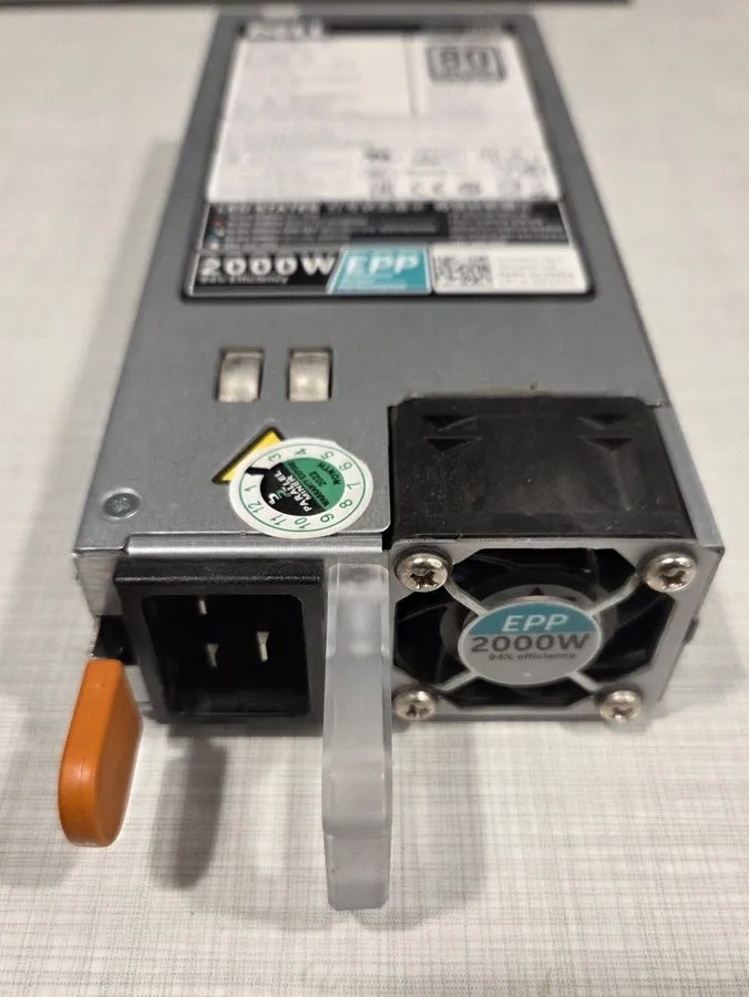 Блок питания Dell PowerEdge R740 2000W 80 Plus Platinum D2000E-S0 Power Supply 0 — фото лота 2