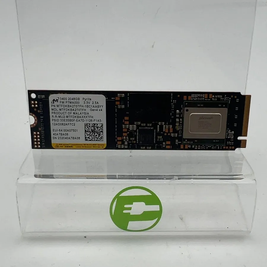 SSD-накопитель Micron 3400 2TB NVMe PCIE Gen 4.0 x 4 M.2 2280 SSD MTFDKBA2T0TFH