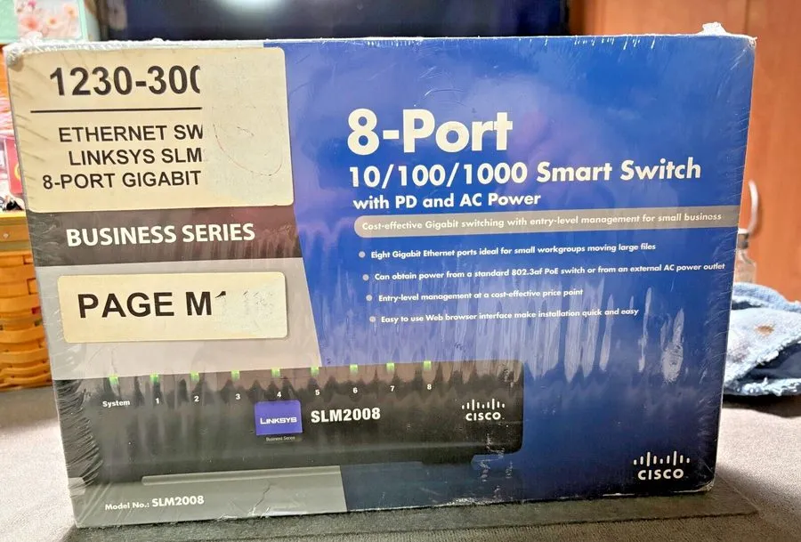 Коммутатор Cisco Small Business Unmanaged (SLM2008PT) 8-Ports Desktop Ethernet S