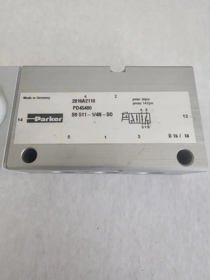 Пневмоклапан Parker PD45480 5/2 Way Hand Lever Pneumatic Valve