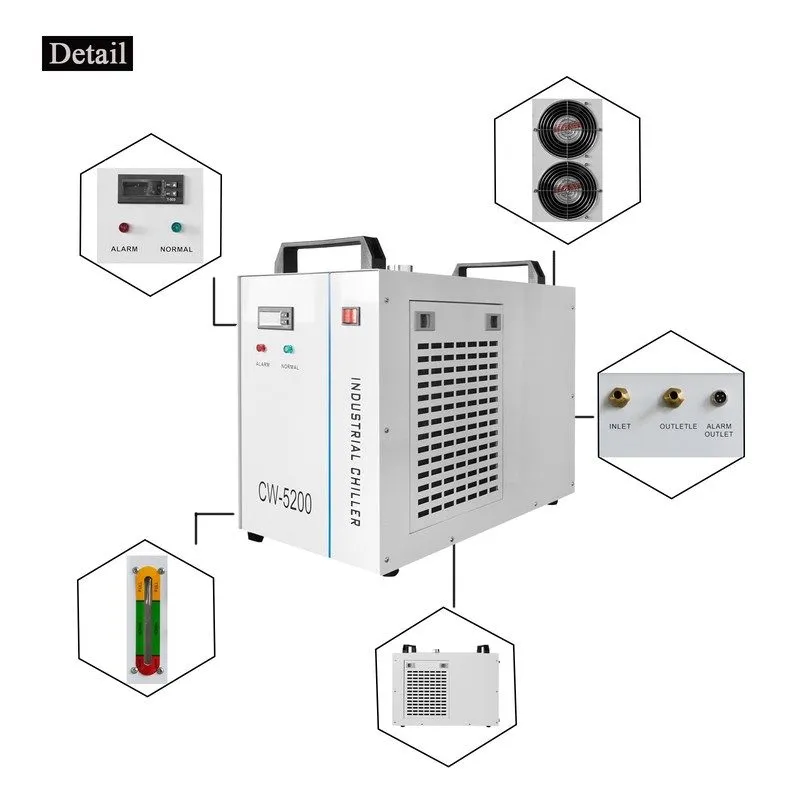 Чиллер CW5200 Distilled Water Chiller PCB Cooling Unit Industrial Water Chiller  — фото лота 3