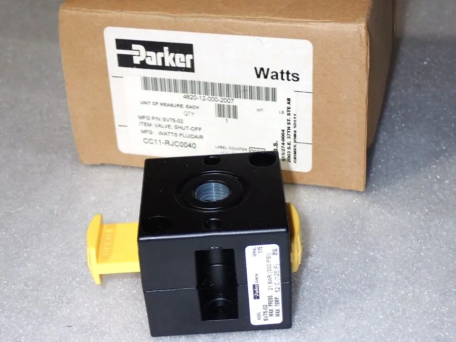 Пневмоклапан Watts Parker 20bar 300psi Pneumatic Lock Out Valve SV75-02